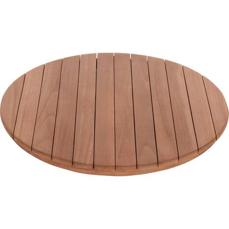 ΕΠΙΦΑΝΕΙΑ ΤΡΑΠΕΖΙΟΥ ΣΤΡΟΓΓΥΛΗ HM18132 ΞΥΛΟ TEAK--ΦΥΣΙΚΟ Φ60x4(πάχος)εκ.