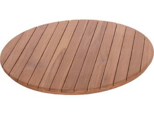 ΕΠΙΦΑΝΕΙΑ ΤΡΑΠΕΖΙΟΥ ΣΤΡΟΓΓΥΛΗ HM18133 ΞΥΛΟ TEAK--ΦΥΣΙΚΟ Φ70x4(πάχος)εκ.