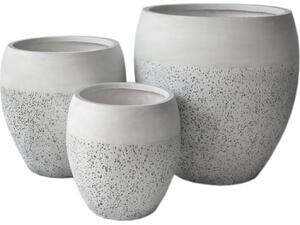ΣΕΤ 3ΤΜΧ ΓΛΑΣΤΡΕΣ ΣΕΙΡΑ GARDENER HM4718 FIBERCLAY ΛΕΥΚΟ Φ55x54Υεκ