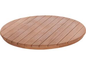 ΕΠΙΦΑΝΕΙΑ ΤΡΑΠΕΖΙΟΥ ΣΤΡΟΓΓΥΛΗ HM18132 ΞΥΛΟ TEAK--ΦΥΣΙΚΟ Φ60x4(πάχος)εκ.