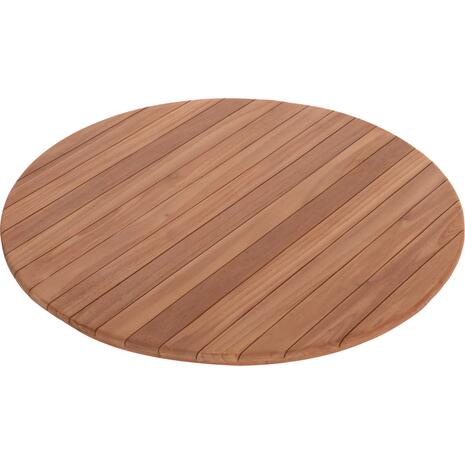 ΕΠΙΦΑΝΕΙΑ ΤΡΑΠΕΖΙΟΥ ΣΤΡΟΓΓΥΛΗ HM18134 ΞΥΛΟ TEAK--ΦΥΣΙΚΟ Φ80x4(πάχος)εκ.