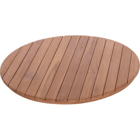 ΕΠΙΦΑΝΕΙΑ ΤΡΑΠΕΖΙΟΥ ΣΤΡΟΓΓΥΛΗ HM18133 ΞΥΛΟ TEAK--ΦΥΣΙΚΟ Φ70x4(πάχος)εκ.