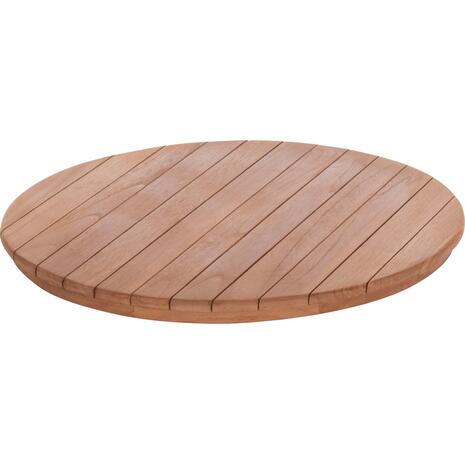 ΕΠΙΦΑΝΕΙΑ ΤΡΑΠΕΖΙΟΥ ΣΤΡΟΓΓΥΛΗ HM18132 ΞΥΛΟ TEAK--ΦΥΣΙΚΟ Φ60x4(πάχος)εκ.