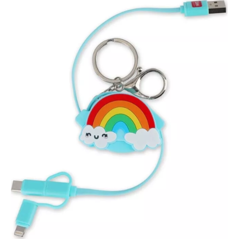 Καλώδιο φόρτισης Legami Charge N'Roll 3 σε1 Rainbow