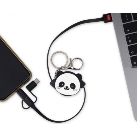 Καλώδιο φόρτισης Legami Charge N'Roll 3 σε1 Panda