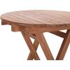 ΤΡΑΠΕΖΙ ΣΚΗΝΟΘΕΤΗ ΣΤΡΟΓΓΥΛΟ HEIDEL HM18120 ΞΥΛΟ TEAK--ΦΥΣΙΚΟ Φ60x75Υεκ.