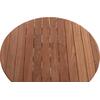 ΤΡΑΠΕΖΙ ΣΚΗΝΟΘΕΤΗ ΣΤΡΟΓΓΥΛΟ HEIDEL HM18120 ΞΥΛΟ TEAK--ΦΥΣΙΚΟ Φ60x75Υεκ.