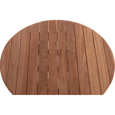 ΤΡΑΠΕΖΙ ΣΚΗΝΟΘΕΤΗ ΣΤΡΟΓΓΥΛΟ HEIDEL HM18120 ΞΥΛΟ TEAK--ΦΥΣΙΚΟ Φ60x75Υεκ.