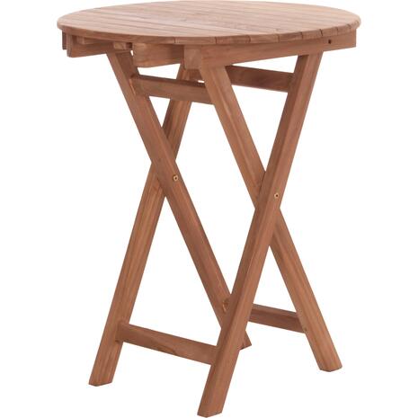ΤΡΑΠΕΖΙ ΣΚΗΝΟΘΕΤΗ ΣΤΡΟΓΓΥΛΟ HEIDEL HM18120 ΞΥΛΟ TEAK--ΦΥΣΙΚΟ Φ60x75Υεκ.