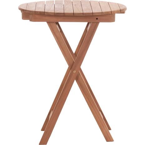 ΤΡΑΠΕΖΙ ΣΚΗΝΟΘΕΤΗ ΣΤΡΟΓΓΥΛΟ HEIDEL HM18120 ΞΥΛΟ TEAK--ΦΥΣΙΚΟ Φ60x75Υεκ.