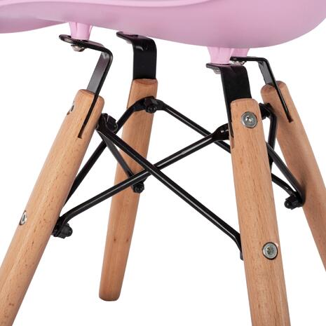 ΚΑΡΕΚΛΑ TWIST KID ΤΜΧ.HM8453.05 ΞΥΛΙΝΑ ΠΟΔΙΑ & ΚΑΘΙΣΜΑ ΡΟΖ PP 30,5Χ33Χ59 ΕΚ (σετ 4 τεμαχίων)