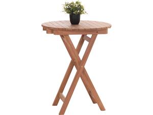 ΤΡΑΠΕΖΙ ΣΚΗΝΟΘΕΤΗ ΣΤΡΟΓΓΥΛΟ HEIDEL HM18120 ΞΥΛΟ TEAK--ΦΥΣΙΚΟ Φ60x75Υεκ.