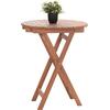 ΤΡΑΠΕΖΙ ΣΚΗΝΟΘΕΤΗ ΣΤΡΟΓΓΥΛΟ HEIDEL HM18120 ΞΥΛΟ TEAK--ΦΥΣΙΚΟ Φ60x75Υεκ.