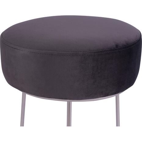 ΣΚΑΜΠΟ KARLO ΓΚΡΙ ΒΕΛΟΥΔΟ ΜΕ ΑΣΗΜΙ ΒΑΣΗ HM8411.01 Φ36x38Υ εκ.