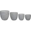 ΣΕΤ 4ΤΜΧ ΓΛΑΣΤΡΕΣ ΣΤΡΟΓΓΥΛΕΣ ΣΕΙΡΑ GARDENER HM4719 FIBERCLAY-ΧΡΩΜΑ CEMENT Φ44x43Υεκ