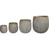 ΣΕΤ 4ΤΜΧ ΓΛΑΣΤΡΕΣ ΣΤΡΟΓΓΥΛΕΣ GARDENER HM4722 FIBERCLAY--IVORY CEMENT Φ54x54Υεκ