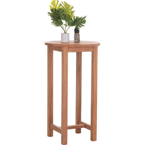 ΤΡΑΠΕΖΙ/ΣΤΑΝΤ ΜΠΑΡ ΣΤΡΟΓΓΥΛΟ PRESSCOT HM18114 ΞΥΛΟ TEAK--ΦΥΣΙΚΟ Φ60x105Υεκ.