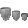 ΣΕΤ 3ΤΜΧ ΓΛΑΣΤΡΕΣ ΣΤΡΟΓΓΥΛΕΣ ΣΕΙΡΑ GARDENER HM4728 FIBERCLAY-ΧΡΩΜΑ CEMENT Φ48x56Υεκ