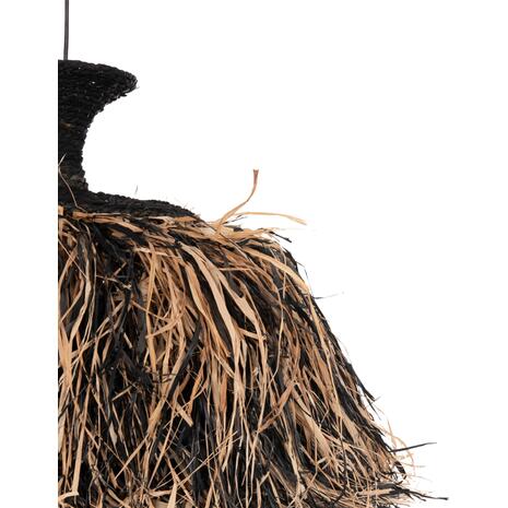 ΦΩΤΙΣΤΙΚΟ ΟΡΟΦΗΣ ORDEM HM4716 ΚΑΠΕΛΟ ΙΝΕΣ SISAL & ΜΠΑΝΑΝΑΣ-ΜΑΥΡΟ & ΦΥΣΙΚΟ Φ60x50Υεκ