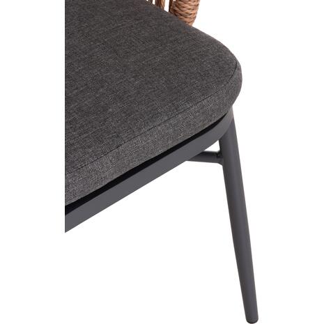 ΠΟΛΥΘΡΟΝΑ ΑΛΟΥΜΙΝΙΟΥ ORIN HM6265.01 ΣΚΟΥΡΟ ΓΚΡΙ- P.E.RATTAN ΣΕ ΦΥΣΙΚΟ 58x61x75Υεκ.