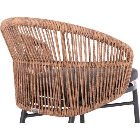 ΠΟΛΥΘΡΟΝΑ ΑΛΟΥΜΙΝΙΟΥ ORIN HM6265.01 ΣΚΟΥΡΟ ΓΚΡΙ- P.E.RATTAN ΣΕ ΦΥΣΙΚΟ 58x61x75Υεκ.