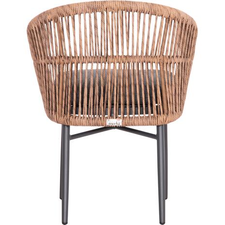 ΠΟΛΥΘΡΟΝΑ ΑΛΟΥΜΙΝΙΟΥ ORIN HM6265.01 ΣΚΟΥΡΟ ΓΚΡΙ- P.E.RATTAN ΣΕ ΦΥΣΙΚΟ 58x61x75Υεκ.