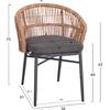 ΠΟΛΥΘΡΟΝΑ ΑΛΟΥΜΙΝΙΟΥ ORIN HM6265.01 ΣΚΟΥΡΟ ΓΚΡΙ- P.E.RATTAN ΣΕ ΦΥΣΙΚΟ 58x61x75Υεκ.