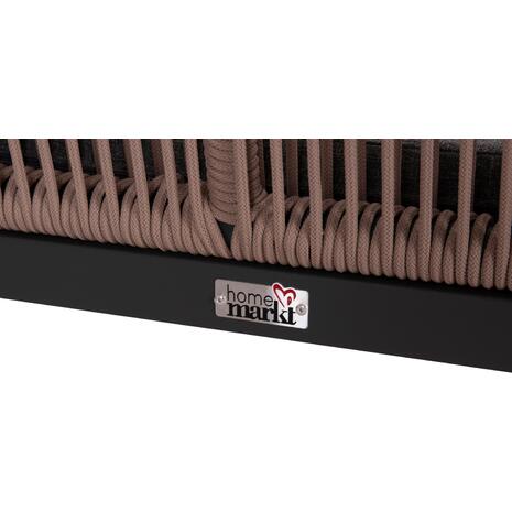 ΚΑΝΑΠΕΣ 2ΘΕΣΙΟΣ MYRTIA HM5550.12 AΛΟΥΜΙΝΙΟ ΑΝΘΡΑΚΙ--ΜΠΕΖ TESLIN ΣΧΟΙΝΙ 123x61x90Υεκ.