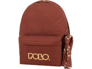 Tσάντα πλάτης 1+1 θέσεων Polo Original scarf Picante/gold- Κεραμιδί - χρυσό