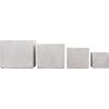 ΣΕΤ 4ΤΜΧ ΓΛΑΣΤΡΕΣ ΤΕΤΡΑΓΩΝΕΣ GARDENER HM4730 FIBERCLAY ΓΚΡΙ CEMENT 37x37x32Υεκ.