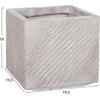 ΣΕΤ 4ΤΜΧ ΓΛΑΣΤΡΕΣ ΤΕΤΡΑΓΩΝΕΣ GARDENER HM4730 FIBERCLAY ΓΚΡΙ CEMENT 37x37x32Υεκ.