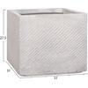 ΣΕΤ 4ΤΜΧ ΓΛΑΣΤΡΕΣ ΤΕΤΡΑΓΩΝΕΣ GARDENER HM4730 FIBERCLAY ΓΚΡΙ CEMENT 37x37x32Υεκ.