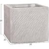 ΣΕΤ 4ΤΜΧ ΓΛΑΣΤΡΕΣ ΤΕΤΡΑΓΩΝΕΣ GARDENER HM4730 FIBERCLAY ΓΚΡΙ CEMENT 37x37x32Υεκ.