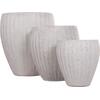 ΣΕΤ 3ΤΜΧ ΓΛΑΣΤΡΕΣ ΣΤΡΟΓΓΥΛΕΣ ΣΕΙΡΑ GARDENER HM4728 FIBERCLAY-ΧΡΩΜΑ CEMENT Φ48x56Υεκ