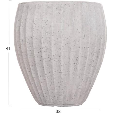 ΣΕΤ 3ΤΜΧ ΓΛΑΣΤΡΕΣ ΣΤΡΟΓΓΥΛΕΣ ΣΕΙΡΑ GARDENER HM4728 FIBERCLAY-ΧΡΩΜΑ CEMENT Φ48x56Υεκ