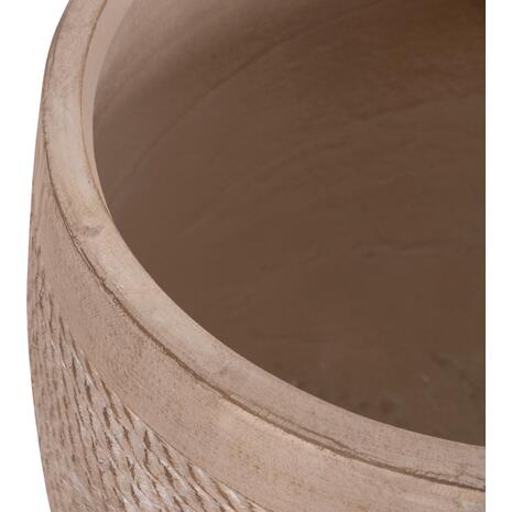 ΣΕΤ 4ΤΜΧ ΓΛΑΣΤΡΕΣ ΣΤΡΟΓΓΥΛΕΣ GARDENER HM4722 FIBERCLAY--IVORY CEMENT Φ54x54Υεκ