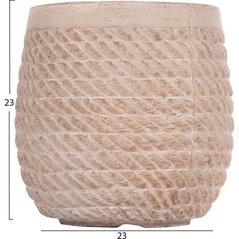 ΣΕΤ 4ΤΜΧ ΓΛΑΣΤΡΕΣ ΣΤΡΟΓΓΥΛΕΣ GARDENER HM4722 FIBERCLAY--IVORY CEMENT Φ54x54Υεκ