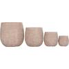 ΣΕΤ 4ΤΜΧ ΓΛΑΣΤΡΕΣ ΣΤΡΟΓΓΥΛΕΣ GARDENER HM4722 FIBERCLAY--IVORY CEMENT Φ54x54Υεκ