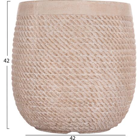 ΣΕΤ 4ΤΜΧ ΓΛΑΣΤΡΕΣ ΣΤΡΟΓΓΥΛΕΣ GARDENER HM4722 FIBERCLAY--IVORY CEMENT Φ54x54Υεκ