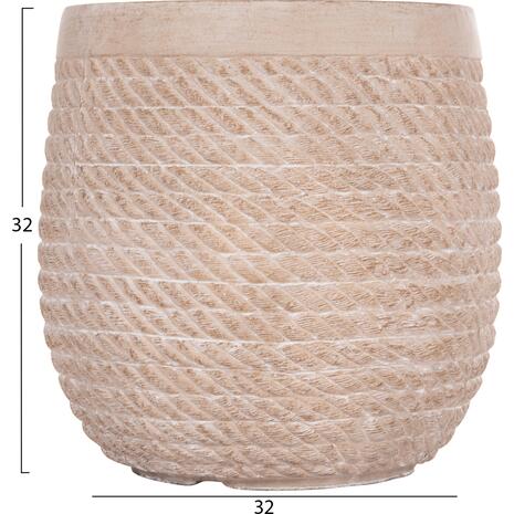 ΣΕΤ 4ΤΜΧ ΓΛΑΣΤΡΕΣ ΣΤΡΟΓΓΥΛΕΣ GARDENER HM4722 FIBERCLAY--IVORY CEMENT Φ54x54Υεκ