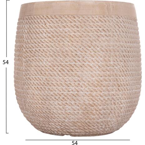 ΣΕΤ 4ΤΜΧ ΓΛΑΣΤΡΕΣ ΣΤΡΟΓΓΥΛΕΣ GARDENER HM4722 FIBERCLAY--IVORY CEMENT Φ54x54Υεκ
