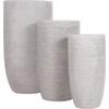 ΣΕΤ 3ΤΜΧ ΓΛΑΣΤΡΕΣ ΚΥΛΙΝΔΡΟΙ ΣΕΙΡΑ GARDENER HM4721 FIBERCLAY-ΧΡΩΜΑ CEMENT Φ42x78Υεκ