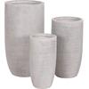 ΣΕΤ 3ΤΜΧ ΓΛΑΣΤΡΕΣ ΚΥΛΙΝΔΡΟΙ ΣΕΙΡΑ GARDENER HM4721 FIBERCLAY-ΧΡΩΜΑ CEMENT Φ42x78Υεκ