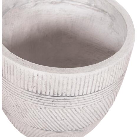 ΣΕΤ 4ΤΜΧ ΓΛΑΣΤΡΕΣ ΣΤΡΟΓΓΥΛΕΣ ΣΕΙΡΑ GARDENER HM4719 FIBERCLAY-ΧΡΩΜΑ CEMENT Φ44x43Υεκ