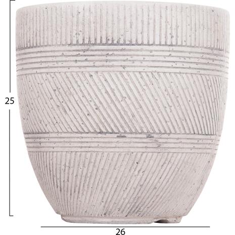 ΣΕΤ 4ΤΜΧ ΓΛΑΣΤΡΕΣ ΣΤΡΟΓΓΥΛΕΣ ΣΕΙΡΑ GARDENER HM4719 FIBERCLAY-ΧΡΩΜΑ CEMENT Φ44x43Υεκ