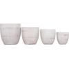 ΣΕΤ 4ΤΜΧ ΓΛΑΣΤΡΕΣ ΣΤΡΟΓΓΥΛΕΣ ΣΕΙΡΑ GARDENER HM4719 FIBERCLAY-ΧΡΩΜΑ CEMENT Φ44x43Υεκ