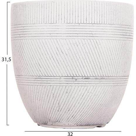 ΣΕΤ 4ΤΜΧ ΓΛΑΣΤΡΕΣ ΣΤΡΟΓΓΥΛΕΣ ΣΕΙΡΑ GARDENER HM4719 FIBERCLAY-ΧΡΩΜΑ CEMENT Φ44x43Υεκ