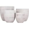 ΣΕΤ 4ΤΜΧ ΓΛΑΣΤΡΕΣ ΣΤΡΟΓΓΥΛΕΣ ΣΕΙΡΑ GARDENER HM4719 FIBERCLAY-ΧΡΩΜΑ CEMENT Φ44x43Υεκ