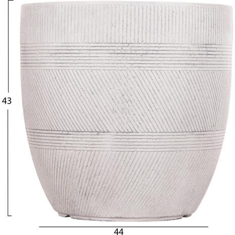 ΣΕΤ 4ΤΜΧ ΓΛΑΣΤΡΕΣ ΣΤΡΟΓΓΥΛΕΣ ΣΕΙΡΑ GARDENER HM4719 FIBERCLAY-ΧΡΩΜΑ CEMENT Φ44x43Υεκ