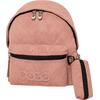 Τσάντα πλάτης 1+1 θέσεων Polo mini leaves pink- ροζ